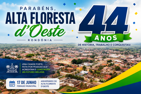 Alta Floresta d’Oeste 44 Anos